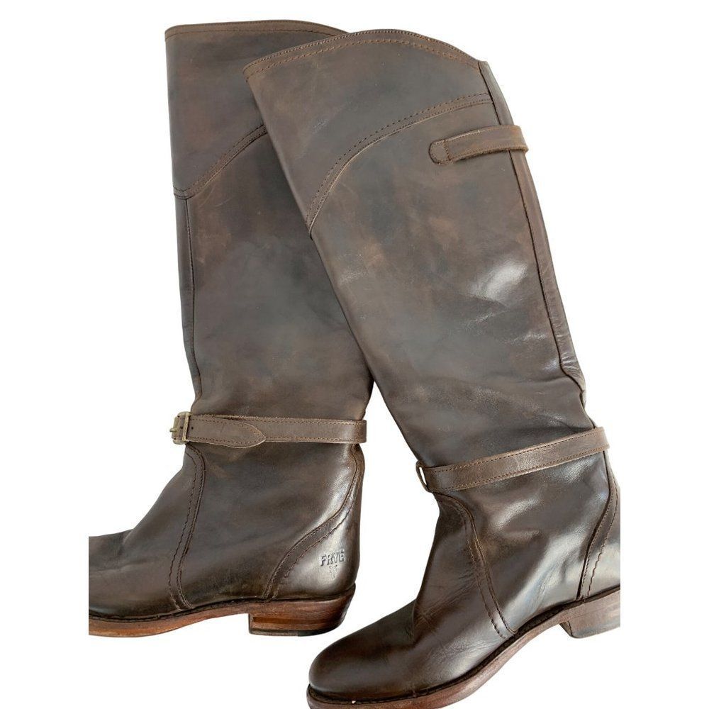 Frye Brown Leather Riding Boots